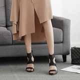Women's High Summer Stiletto Sandals - Brown - Strappy Sandals - 43 B - PU Leather - image 16