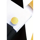 Funki Buys | Neckties | Men's 3 Pcs Yellow Geometric Formal Tie Set