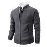 Men's Casual Stand Up Collar Cardigans - Dark Grey - 1 / 8938 / Cardigan Sweater - XXXL - Polyester - image 5