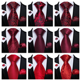 Funki Buys | Neckties | Men's 3 Pcs Shades of Red Formal Tie Sets