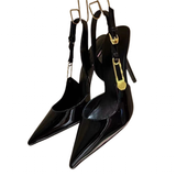 Women's Metallic Beaded High Slingbacks - Gold - 1 6129 / Slingbacks - 42 B - PU Leather - image 47