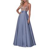 Women's Satin Sequin Evening Dress - Rose Gold - Evening Dress - US22 - Satin/Sequin - image 30