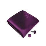 Men's 4 Pcs Luxury Formal Vest Tie Set - Purple - 4Pcs Set -M-0129 - XXXL - Silk - image 8
