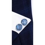 Funki Buys | Neckties | Men's 3 Pcs Soft Blue Paisley Tie Set