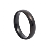 Unisex Titanium Gold Silver Rainbow Rings - Black - 4mm Ring - 13 - Stainless Steel - image 22