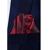 Funki Buys | Neckties | Men's 3 Pcs Red Black Paisley Formal Tie Set
