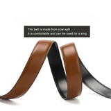Men's Genuine Leather Reversible Belt - Brown/Black - Men's Belt - 105cm (Waist 90cm) - Genuine Leather - image 15