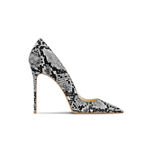 Women's Snake Skin Pattern High Stilettos - Pink/Black 1 - 12cm Heel / Stiletto Shoes - 46 B - PU Leather - image 11