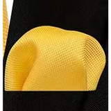 Funki Buys | Neckties | Men's 3 Pcs Yellow Geometric Formal Tie Set
