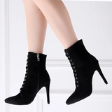 Women's Sexy Stiletto Latin Dance Boots - Black - A-11CM Indoor - 44 B - PU Leather - image 23