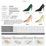 Women's Metal Buckle Pointed Toe Pumps - Green - Formal Shoes - 40 B - PU Leather - image 44
