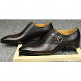 Men's Luxury Leather Brogue Dress Shoe - Auburn - Men's Dress Shoe - 48 B - Genuine Leather - image 16