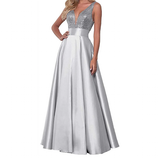 Women's Satin Sequin Evening Dress - Rose Gold - Evening Dress - US22 - Satin/Sequin - image 45