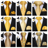 Funki Buys | Neckties | Men's 3 Pcs Classic Gold Tie Set