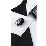 Funki Buys | Neckties | Men's 3 Pcs Black Silver Floral Tie Set