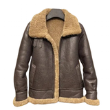 Men's Genuine Leather Sheepskin Jacket - Black - Bomber Jacket - 6XL - Genuine Leather - image 5
