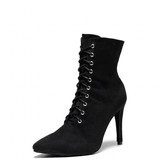 Women's Sexy Stiletto Latin Dance Boots - Black - A-11CM Indoor - 44 B - PU Leather - image 1