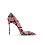 Women's Snake Skin Pattern High Stilettos - Pink/Black 1 - 12cm Heel / Stiletto Shoes - 46 B - PU Leather - image 33