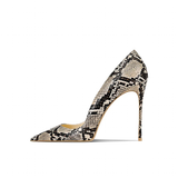 Women's Snake Skin Pattern High Stilettos - Pink/Black 1 - 12cm Heel / Stiletto Shoes - 46 B - PU Leather - image 23