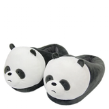 Women's Cute Panda Slippers - Grey/White - Panda Slippers - One Size - Plush - image 1