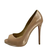 Women's Patent Super High Dress Stilettos - Beige - 12cm Heels - 45 B - PU Leather - image 2