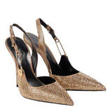Women's Metallic Beaded High Slingbacks - Gold - 1 6129 / Slingbacks - 42 B - PU Leather - image 18