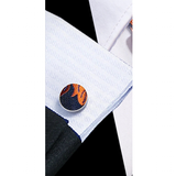 Funki Buys | Neckties | Men's 3 Pcs Blue Orange Floral Tie Set