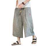 Men's Long Japanese Kimono Wide Shorts - Black - 1 / Japanese Long Shorts - 5XL     92 to 99kg - Linen - image 32