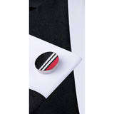 Funki Buys | Neckties | Men's 3 Pcs Bold Black Red Stripe Tie Set