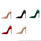 Women's Formal Red Sole Stiletto Pumps - Black - 1 / 12cm Stiletto - 44 B - PU Leather - image 29