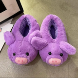 Women's Pink Pig Winter Soft Slippers - Pink - Pig Slippers - 9 B - Plush - image 16