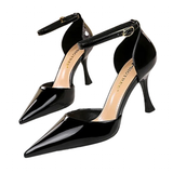 Women's Elegant Kitten Heel Dress Shoes - Black - 8cm Heels - 43 B - PU Leather - image 5