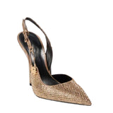 Women's Metallic Beaded High Slingbacks - Gold - 1 6129 / Slingbacks - 42 B - PU Leather - image 24