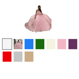 Women's Elegant Quinceañera Ball Dress - Champagne - Ball Gown - 24W - Polyester Tulle - image 11