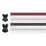 Women's Faux Leather Zip Up Corset - Black - Zip Up Corset - 7XL - PU Leather - image 17