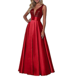 Women's Satin Sequin Evening Dress - Rose Gold - Evening Dress - US22 - Satin/Sequin - image 50