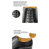 Men's Genuine Leather Brogue Shoes - Black - Men's Formal Shoes - 47 B - Genuine Leather - image 13