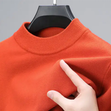 Men's Aesthetic Mock Neck Sweaters - Orange - Mock Neck Sweater - 4XL - Cashmere/Polyester - image 17