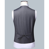 Men's High Quality 3 Pcs Formal Dress Suit - Grey - 1 / 3 Pcs Suit - M (EUR XXS) - Polyester - image 8