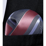 Funki Buys | Neckties | Men's 3 Pcs Pink White Striped Tie Set