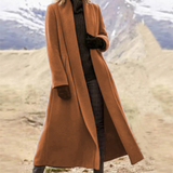 Women's Long Woolen Cardigan Coat - Black - Jacket - 3XL - Wool Blend - image 4