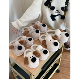 Women's Sweet Cartoon Dog Plush Slipper - Khaki - Dog Slippers - L - Plush - image 22
