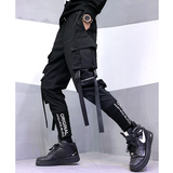 Men's Punk Goth Streetwear Cargo Pants - Black - 1 / Evb60 / Pants - XXXL - Polyester - image 9