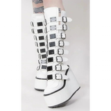 Women's Metal Buckle Platform Y2K Wedge - White - Buckle Platforms - 46 B - PU Leather - image 24