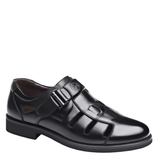 Men's Closed Toe Buckle Strap Sandals - Brown - Sandals - 48 B - PU Leather - image 19