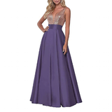 Women's Satin Sequin Evening Dress - Rose Gold - Evening Dress - US22 - Satin/Sequin - image 33