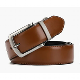 Men's Genuine Leather Reversible Belt - Brown/Black - Men's Belt - 105cm (Waist 90cm) - Genuine Leather - image 8