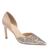 Women's Leather Sequin Glitter Bridal Shoe - Champaign - 4cm / Stilettos - 44 B - Genuine Leather - image 3
