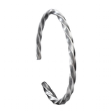 Men's Women's Nordic Twisted Bangle - Silver - AL20539 - Adjustable - Alloy/Silver Plated - image 1