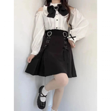 Women's High Waist Harajuku Mini Skirt - Black - Skirt - 4XL - Polyester - image 6
